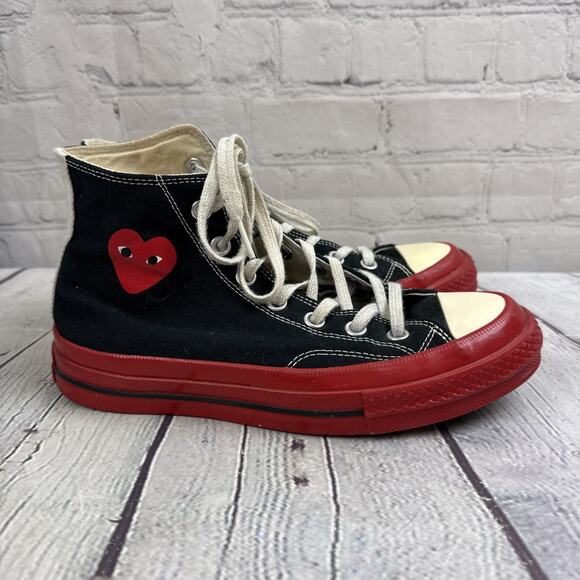 Converse x COMME des GARCONS PLAY Chuck 70 High Black Red Sole Men’s Size 5.5 US main image 5